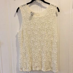 COPY - Chico’s white lace tank top